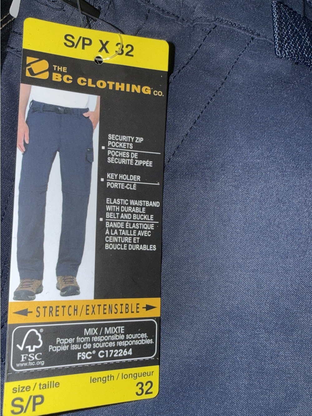 Men's Navy Stretch Work Pants